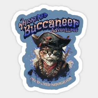 Whiskered Buccaneer Adventures Sticker
